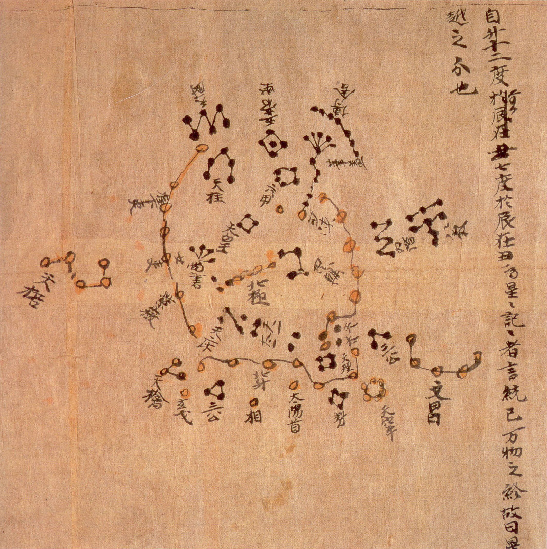 敦煌星图，古代观测星象的历史图卷